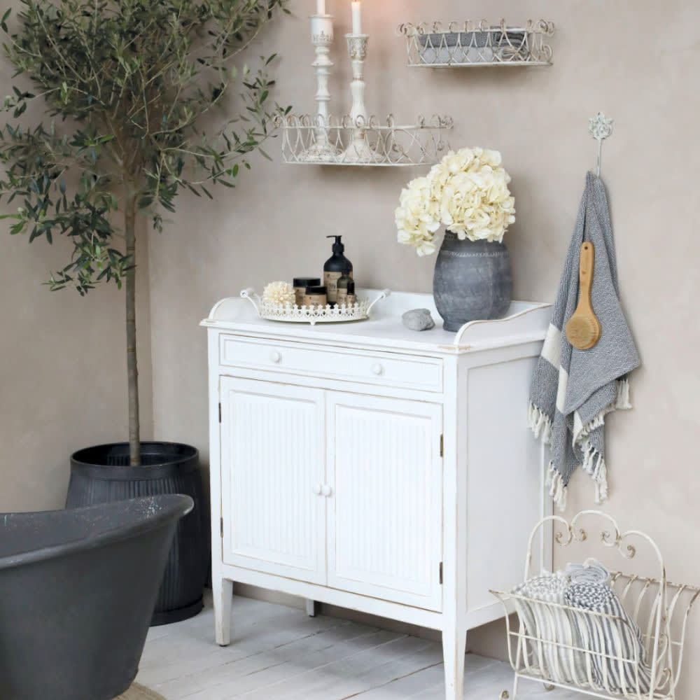 Meuble d'appoint buffet en bois blanc antique 83 x 41 x 91.5 cm - Maisons du Monde