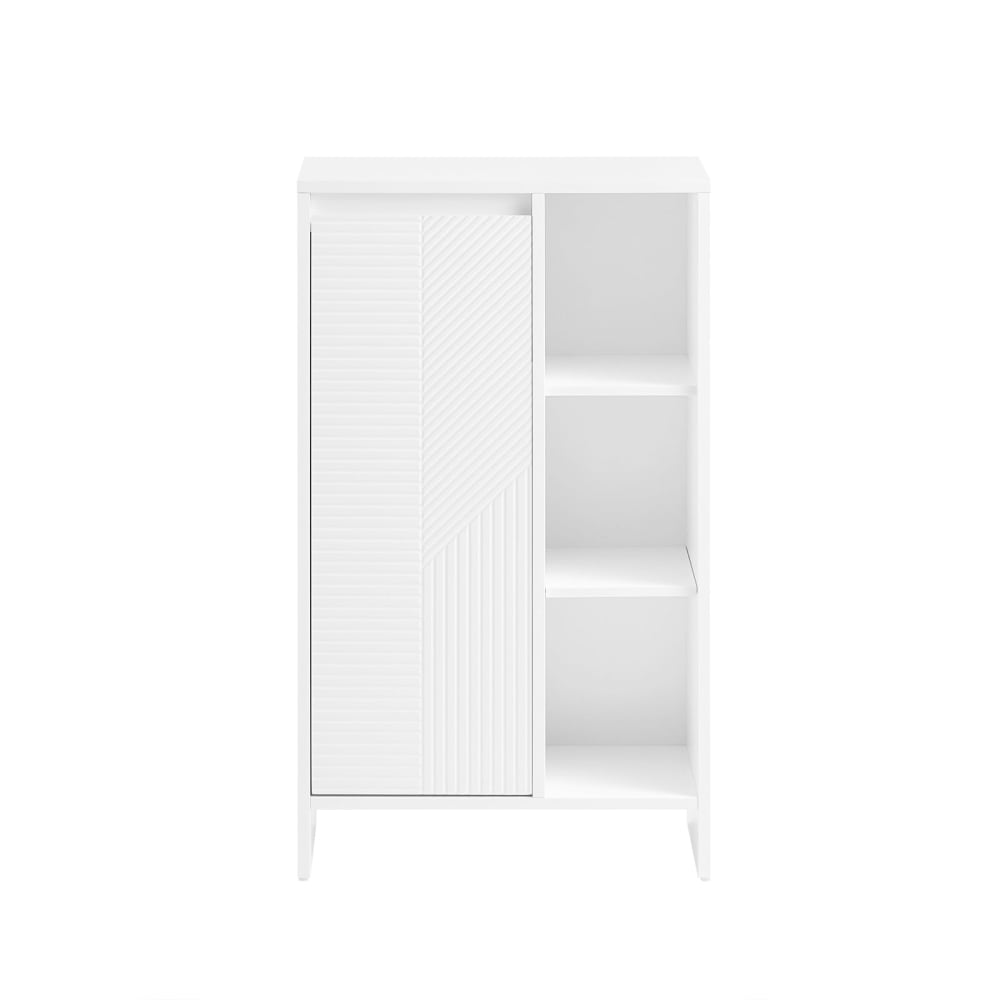 SoBuy Wäscheschrank mit wäschesack weiß - Spanplatte