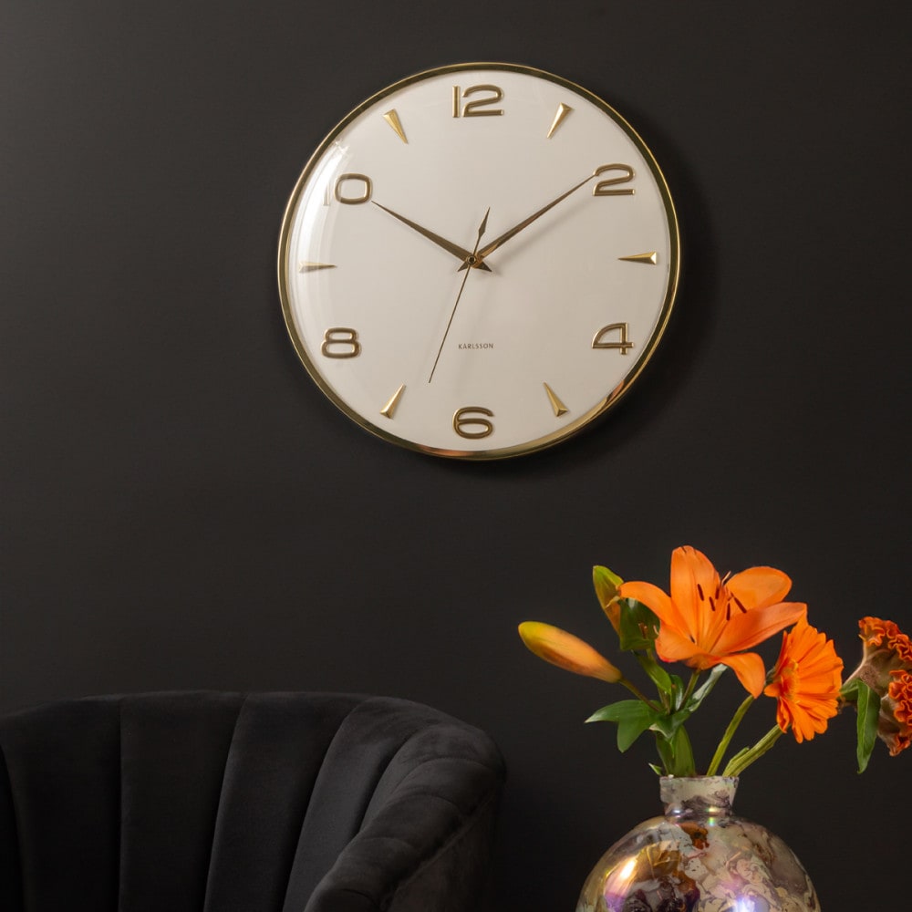 Horloge murale fer blanc 40.6x5x40.6cm