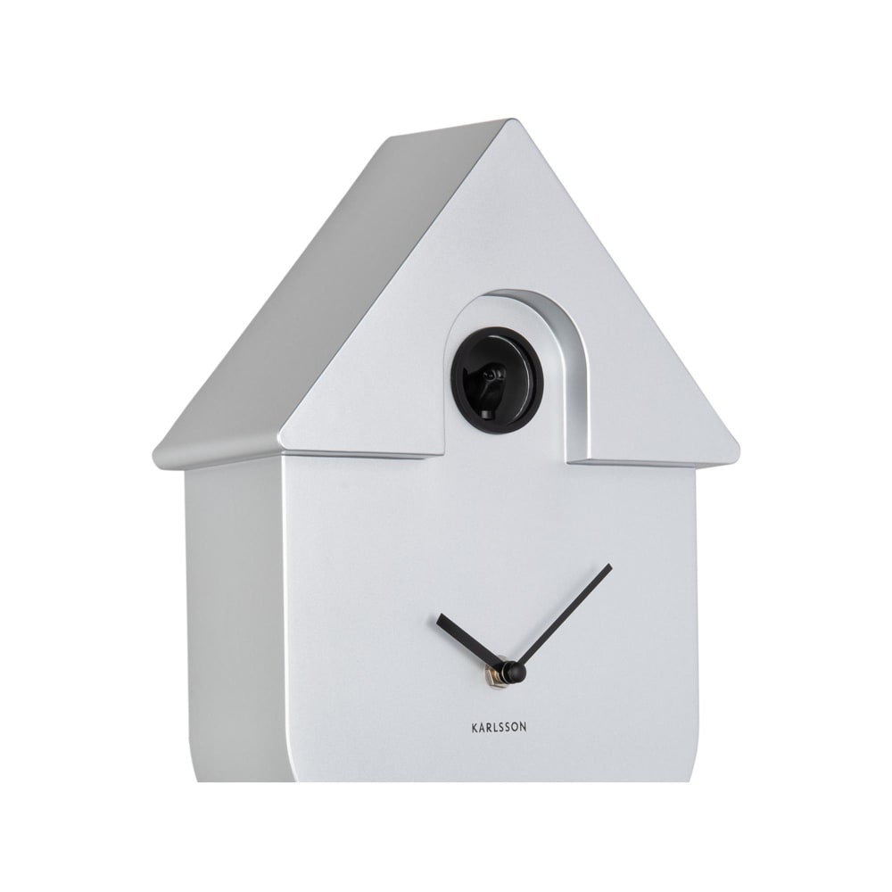 Horloge murale thermoplastique argent 21.5x8.5x41cm - Maisons du Monde