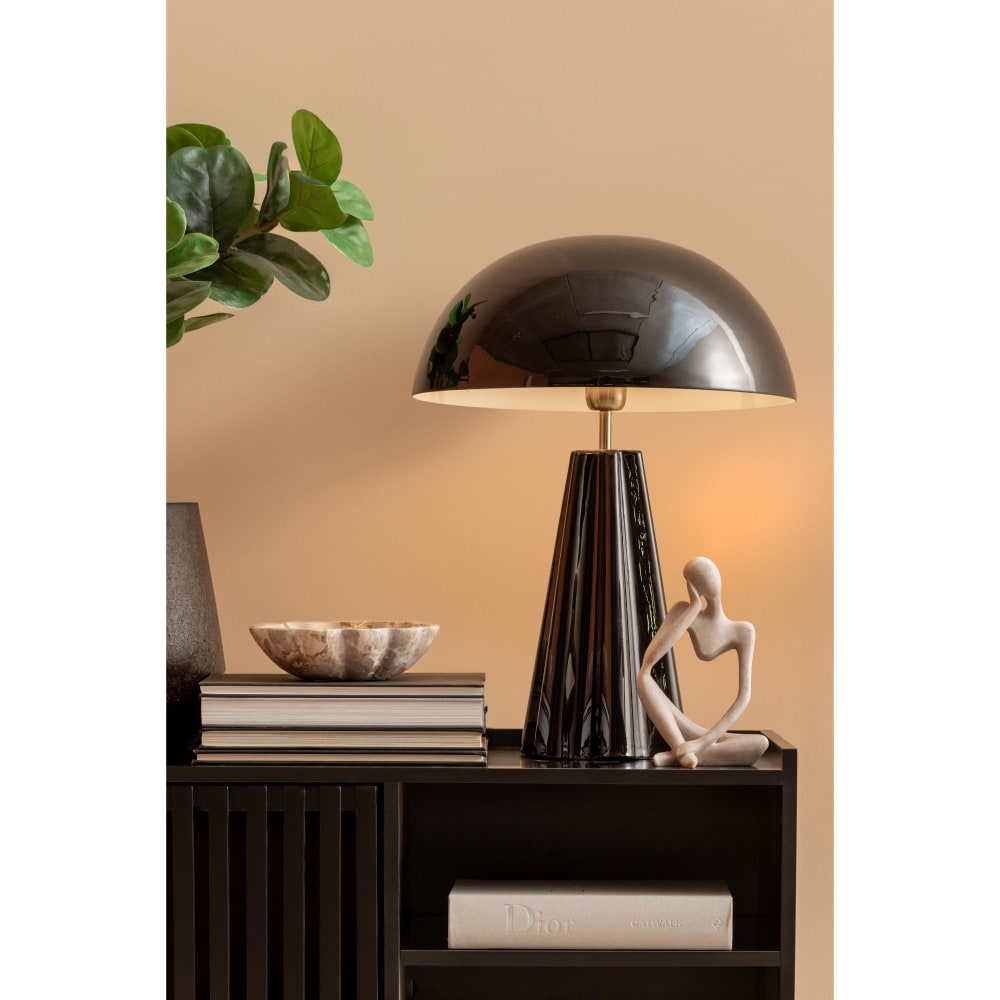 Lampe de table fer noir ø30cm — vue 3