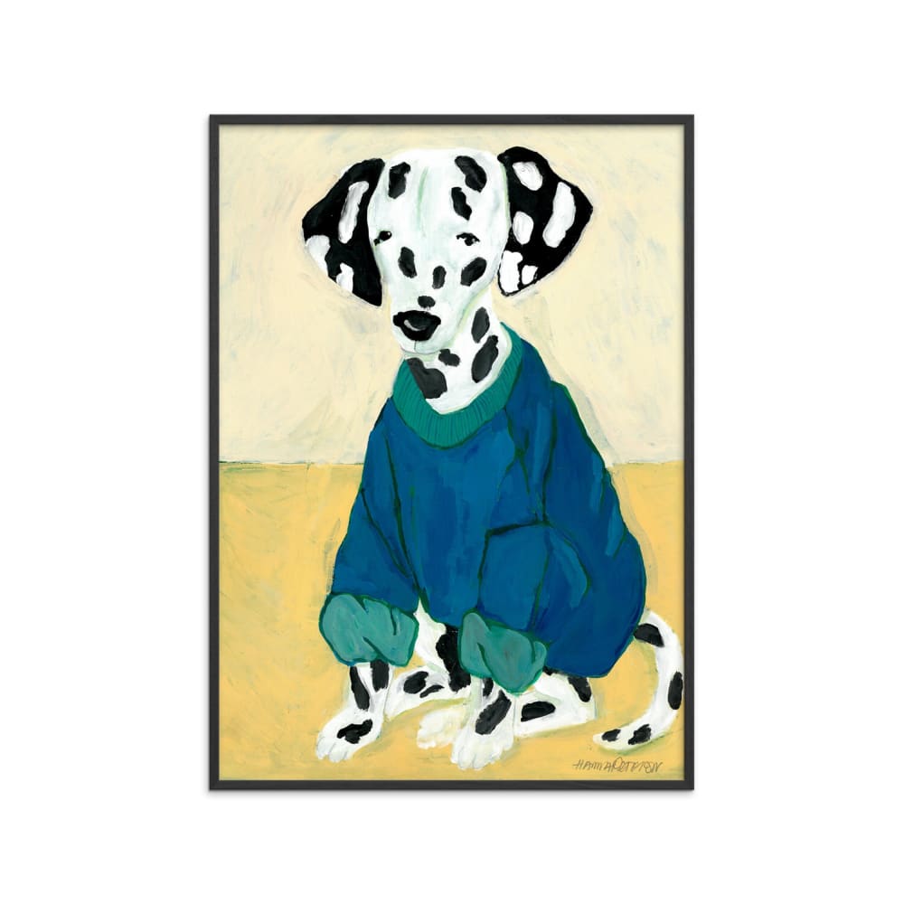 Affiche ''Dalmatian in Sweatshirt'' Cadre noir - 70x100 cm