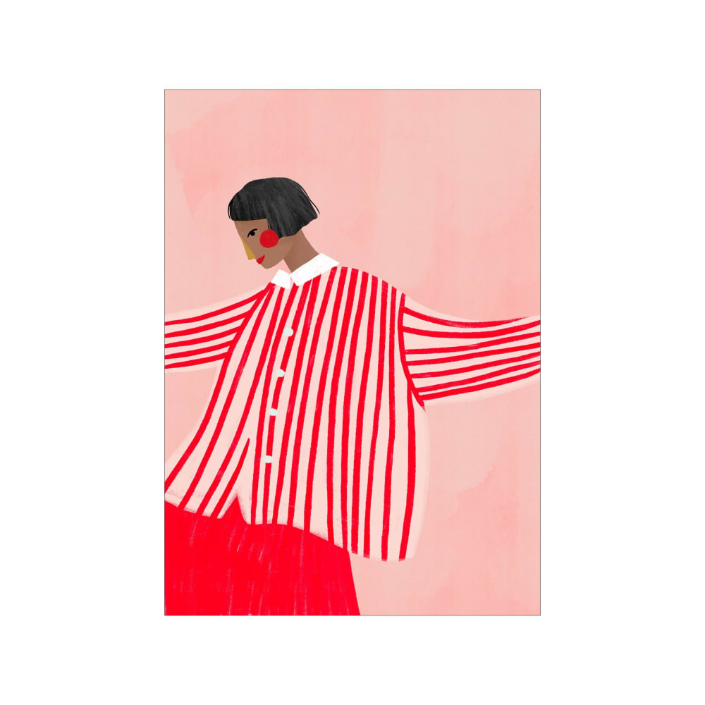 Affiche ''The Woman With the Red Stripes'' sans cadre  - 70 x 100 cm