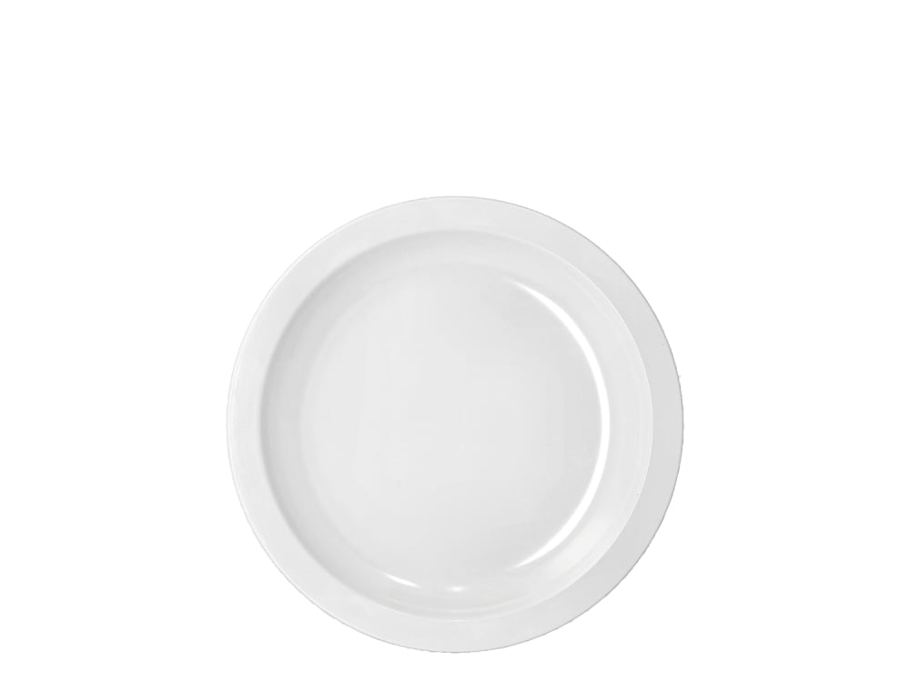 Assiette à dessert 18cm en plastique blanc Assiette à dessert 18cm en plastique blanc