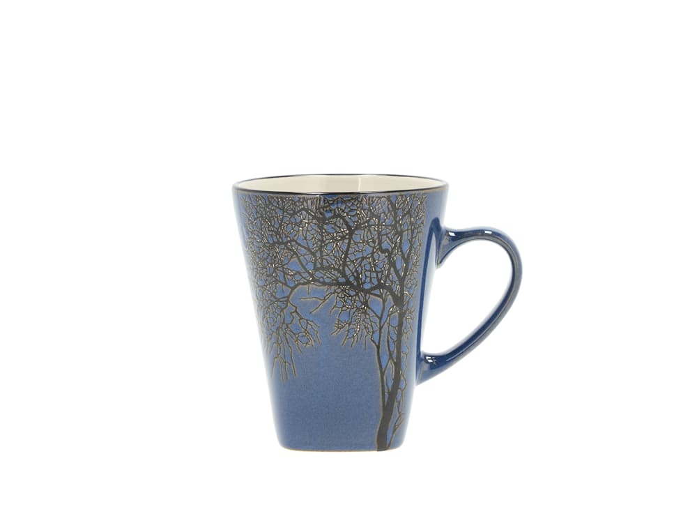 Mug en grès bleu foncé