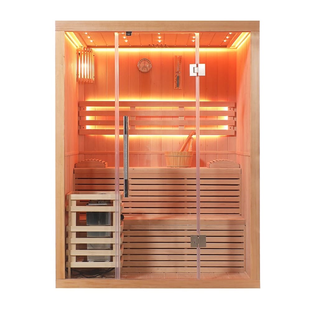 Sauna à vapeur - en bois d'hemlock canadien 150x120x200 cm