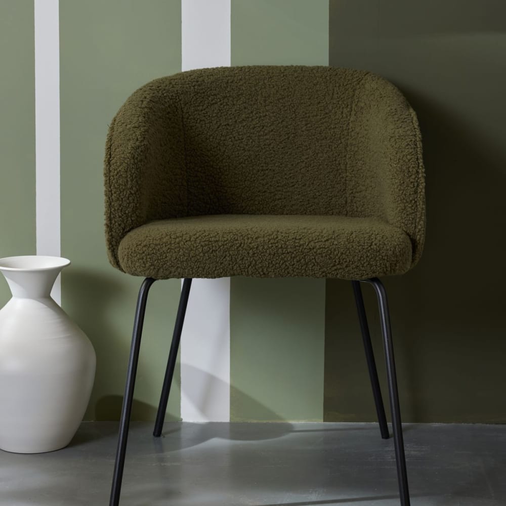 fauteuil bouclette uni