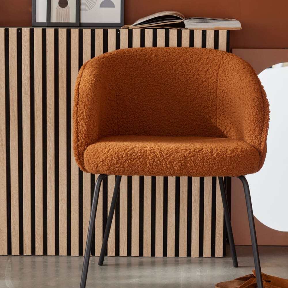 fauteuil bouclette uni