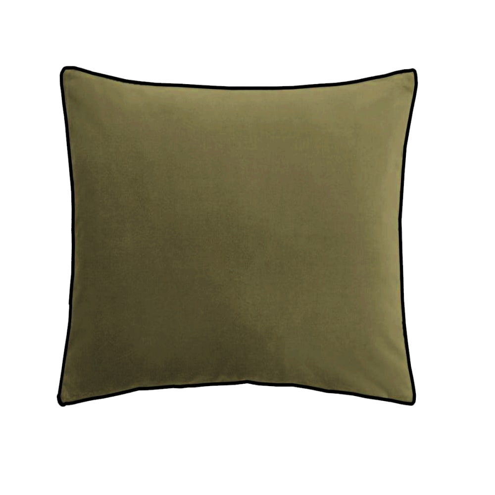Coussin carré déhoussable uni 45x45 cm vert