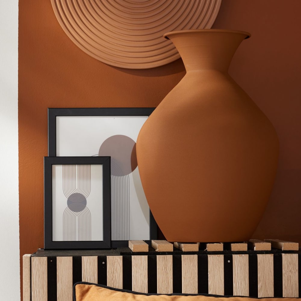 Vase en métal  25x37 cm Marron