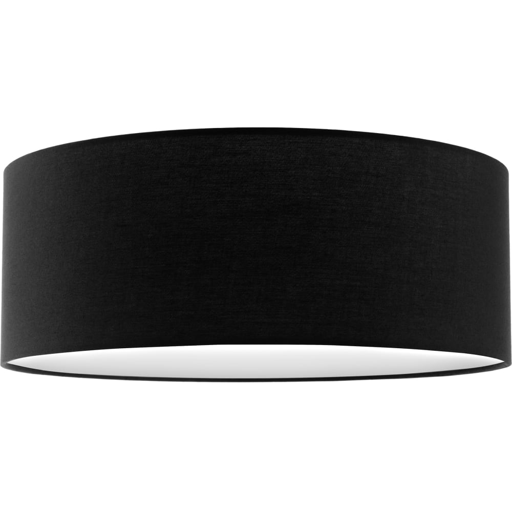 Plafonnier structure en acier abat-jour en textile aspect lin noir — vue 4