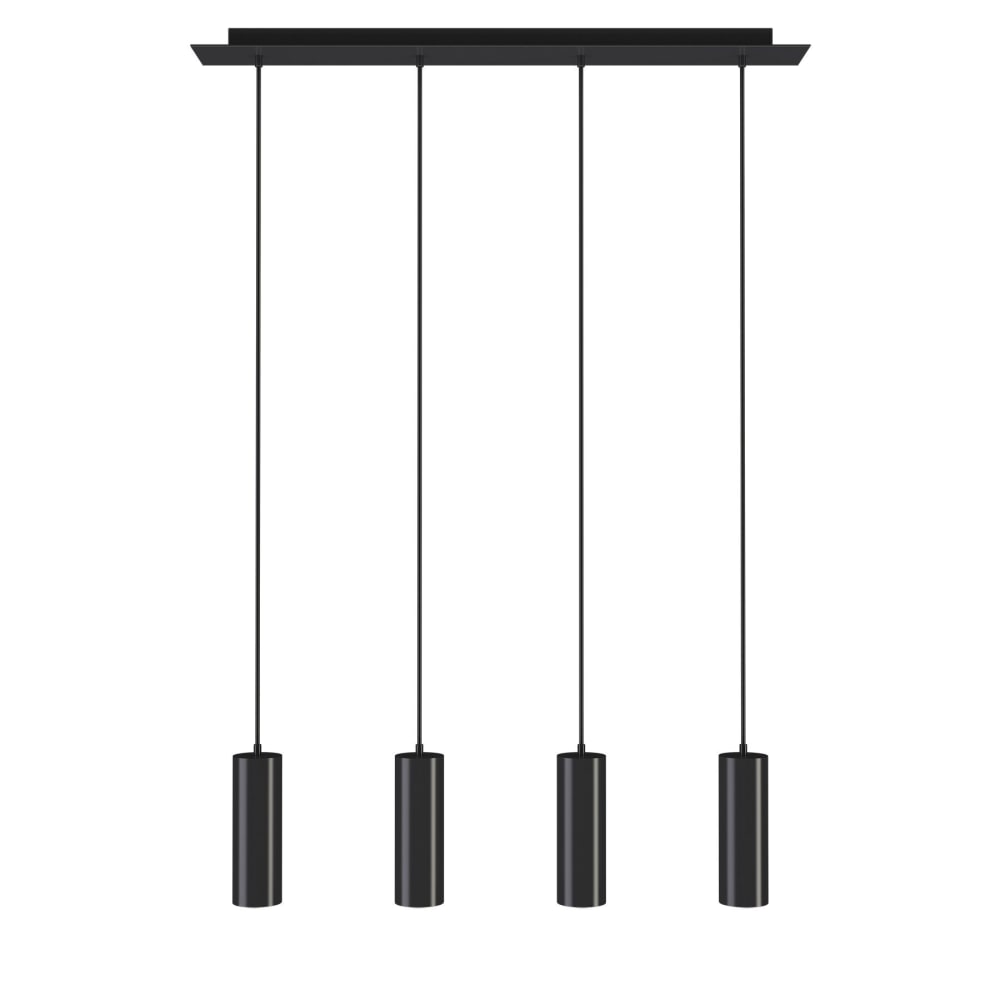 Plafonnier 4 lampes gu10 40 w câbles réglables style industriel — vue 4