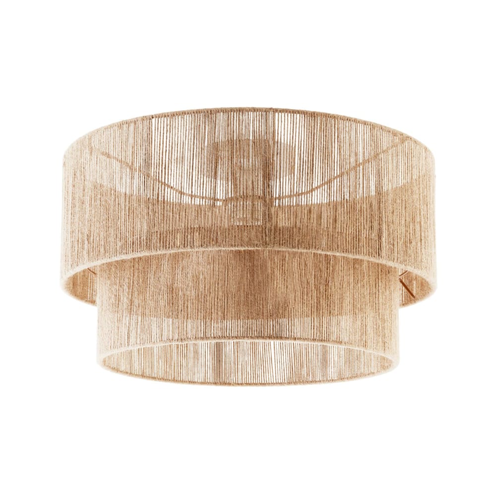 Plafonnier en fibres de jute tressée et acier style bohème 40w — vue 3