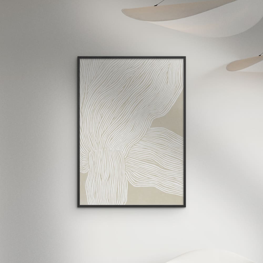 Affiche ''The Line no 09'' Cadre noir - 70x100 cm