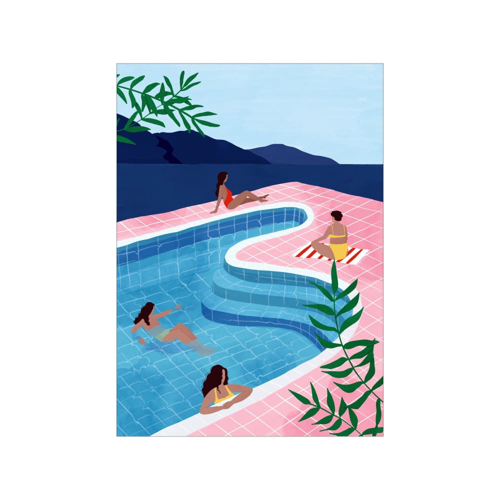 Affiche ''Pool Ladies'' sans cadre  - 70 x 100 cm