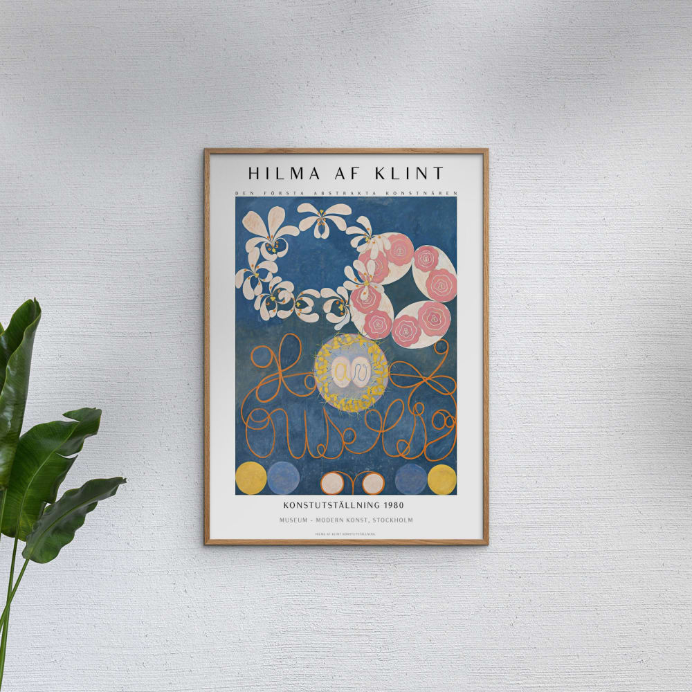 Affiche ''Hilma af Klint - Art exhibition III'' Cadre Chêne - 30x40 cm