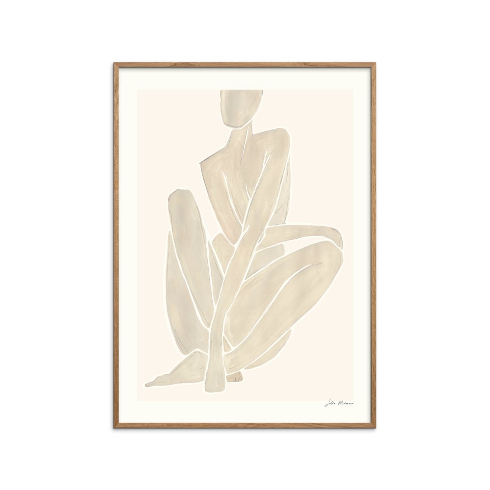 Affiche ''Sella Molenaar - Female form 02'' Cadre en Chêne - 30x40 cm