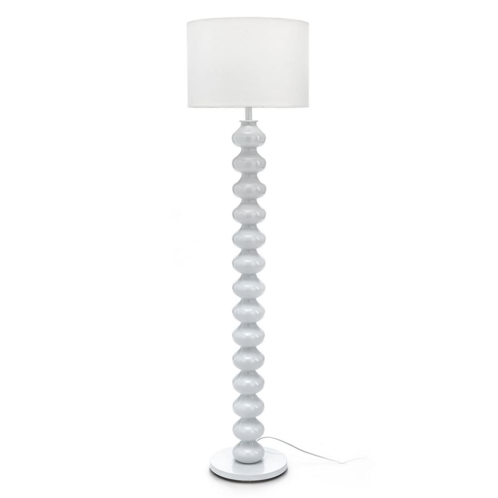 Lampadaire tissu blanc Ø45 H170