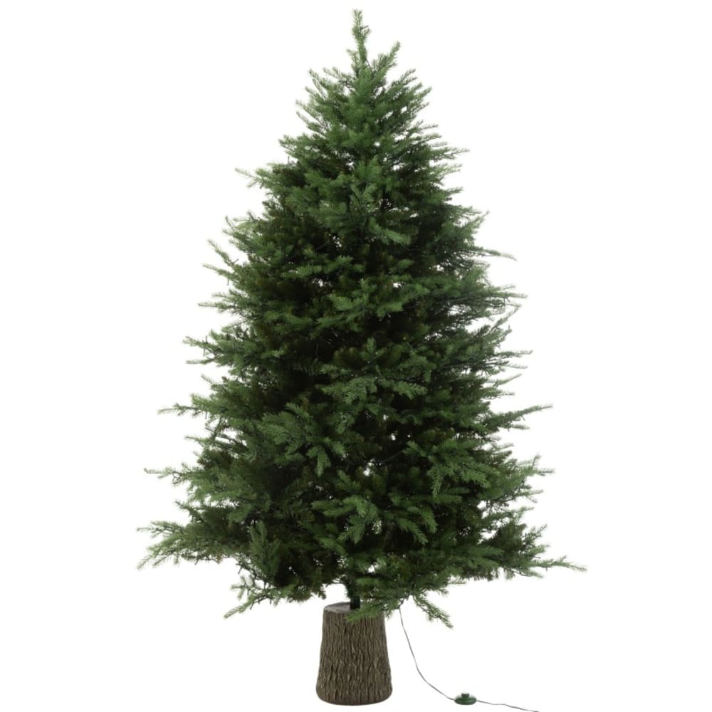 Sapin de noël avec led en plastique vert 140x140x210 cm - Maisons du Monde