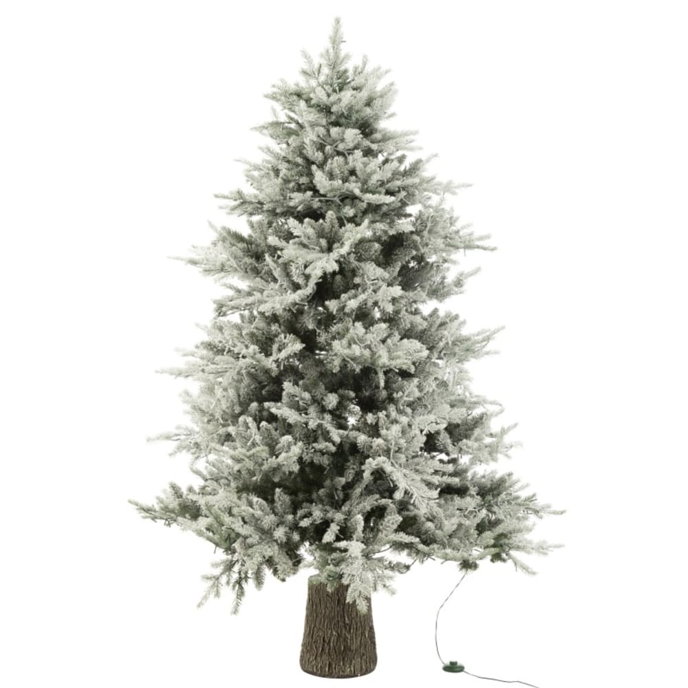 Sapin de noël artificiel avec led en plastique blanc 140x140x210 cm - Maisons du Monde