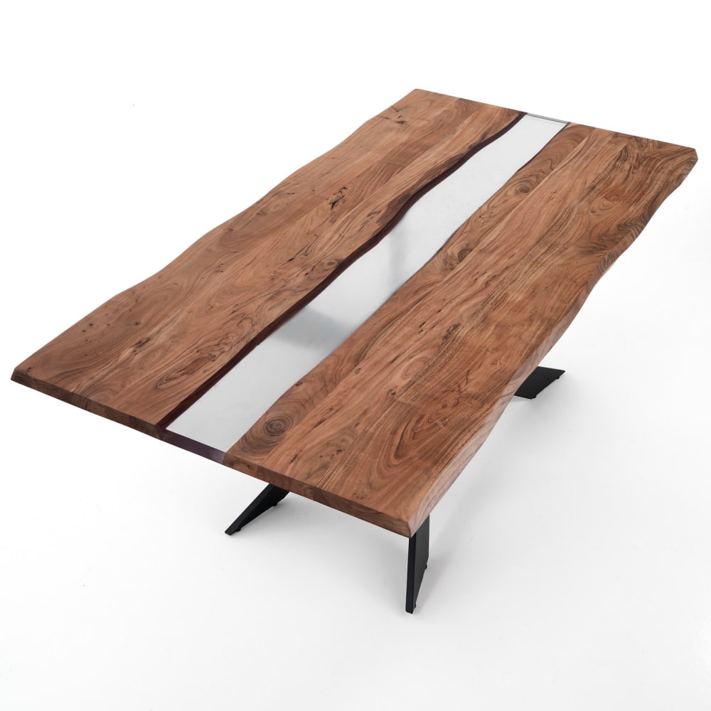 Massivholztisch für 8 Personen, H. 75 x T. 100 x B. 195 cm -
