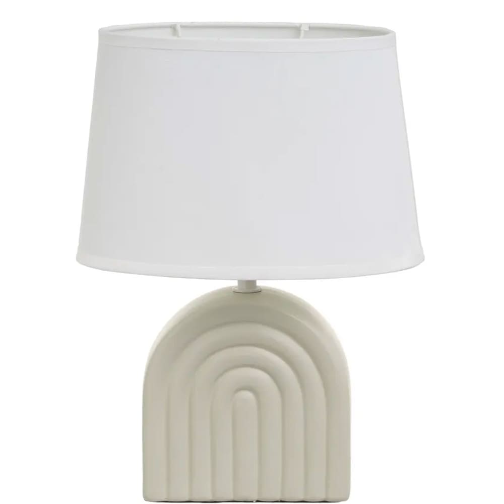 Lampe à poser céramique beige 23x13x31cm