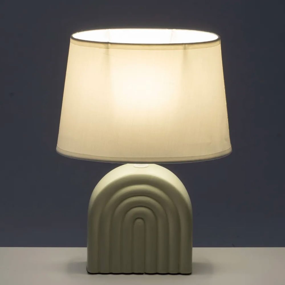 Lampe à poser céramique beige 23x13x31cm — vue 3