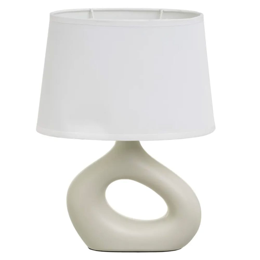 Lampe à poser céramique beige 23x13x30cm