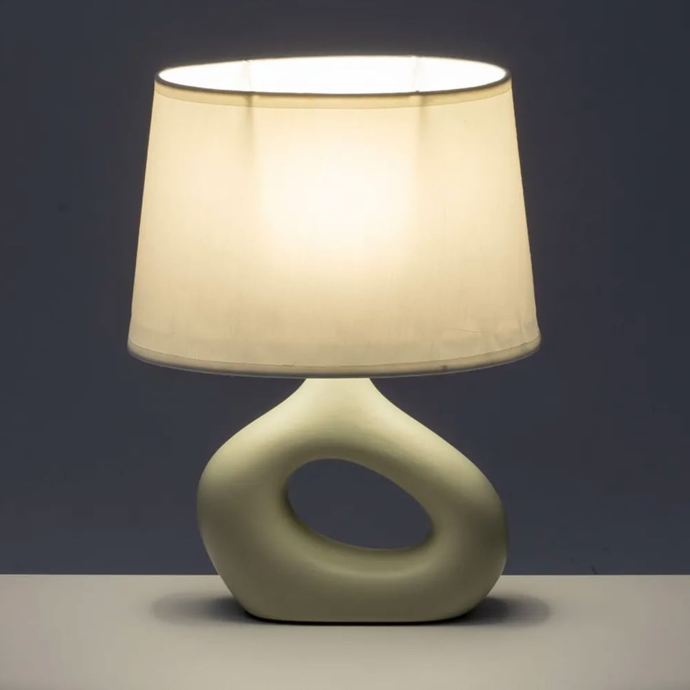 Lampe à poser céramique beige 23x13x30cm — vue 3