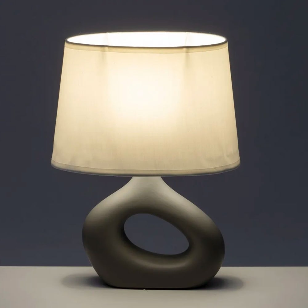 Lampe à poser céramique grise 23x13x30cm — vue 3