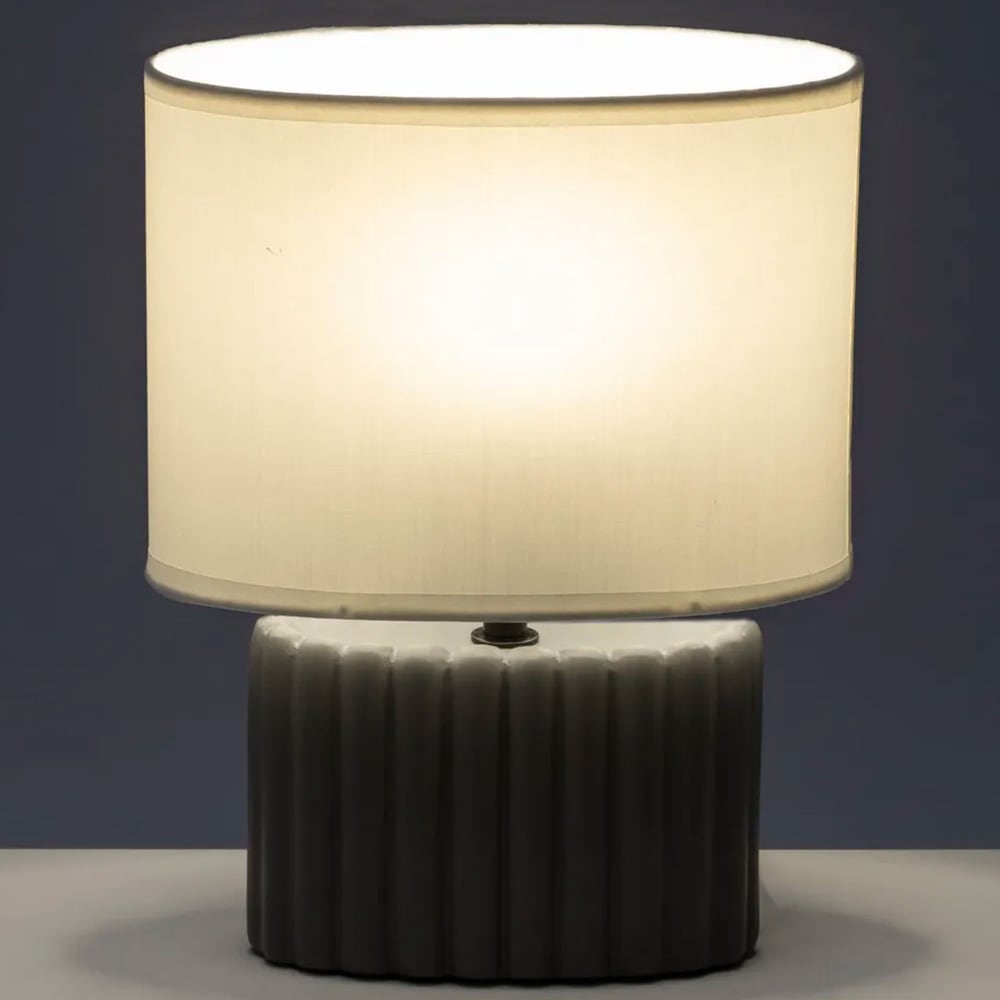 Lampe à poser céramique grise 20x11x27cm — vue 3
