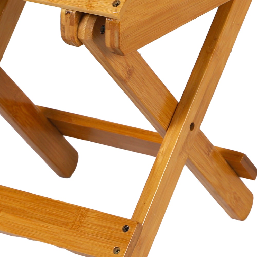 Tabouret pliable bambou 28x28x31cm - Maisons du Monde