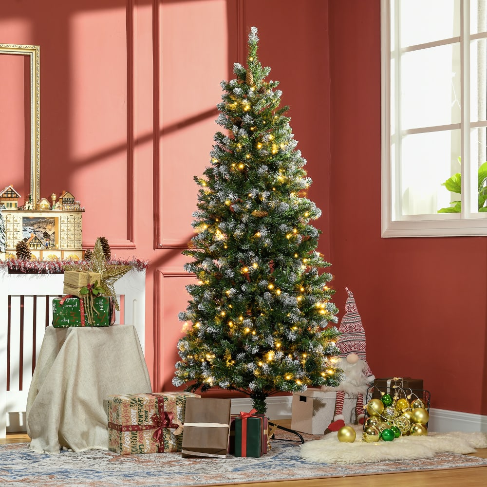 Sapin de noël artificiel led 703 branches 30 pommes de pin h.180 cm - Maisons du Monde