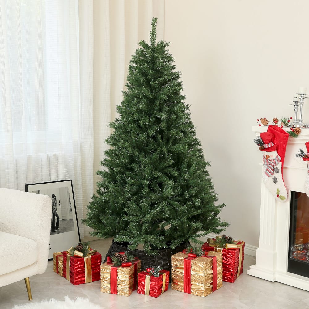Sapin de noël artificiel touffu h.180 cm 1 000 branches vert - Maisons du Monde