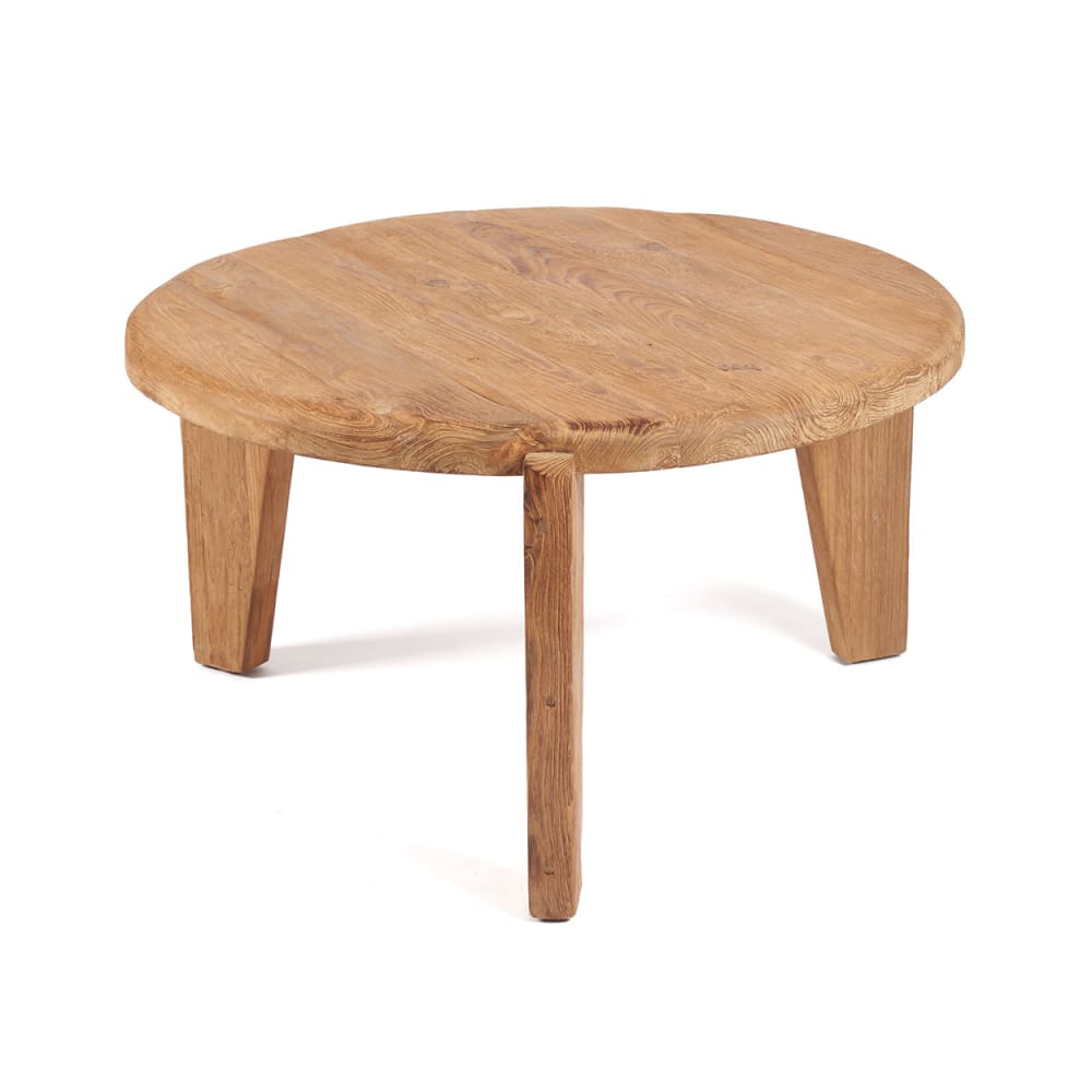 Table basse bois de teck marron 80x80x45cm