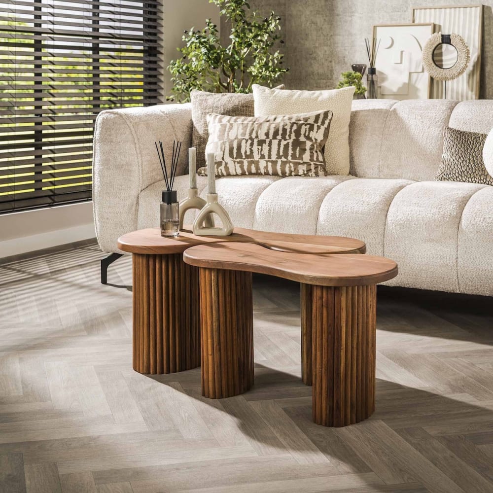 Organisches Couchtisch-Set aus Akazienholz - Maisons Du Monde