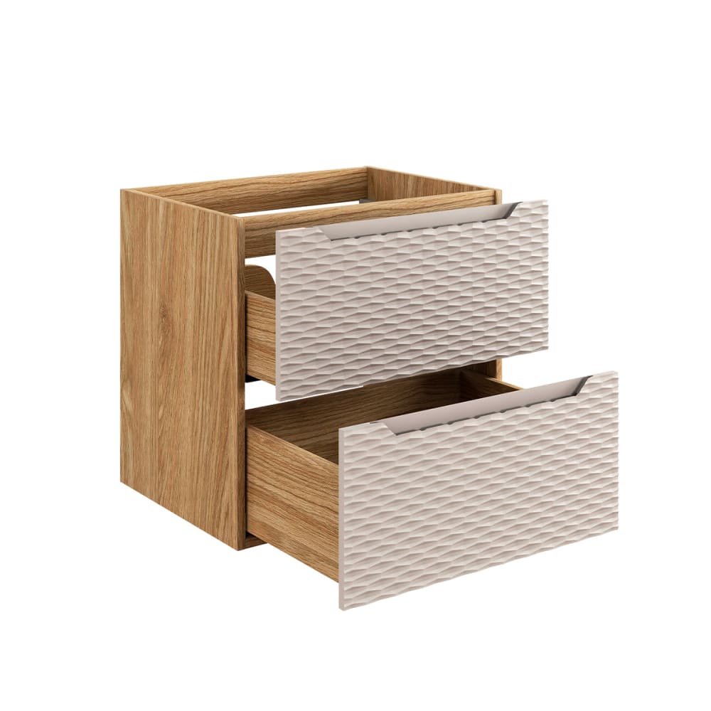 Einzelwaschtisch 60cm Melamin Beige und Holz - Maisons Du Monde