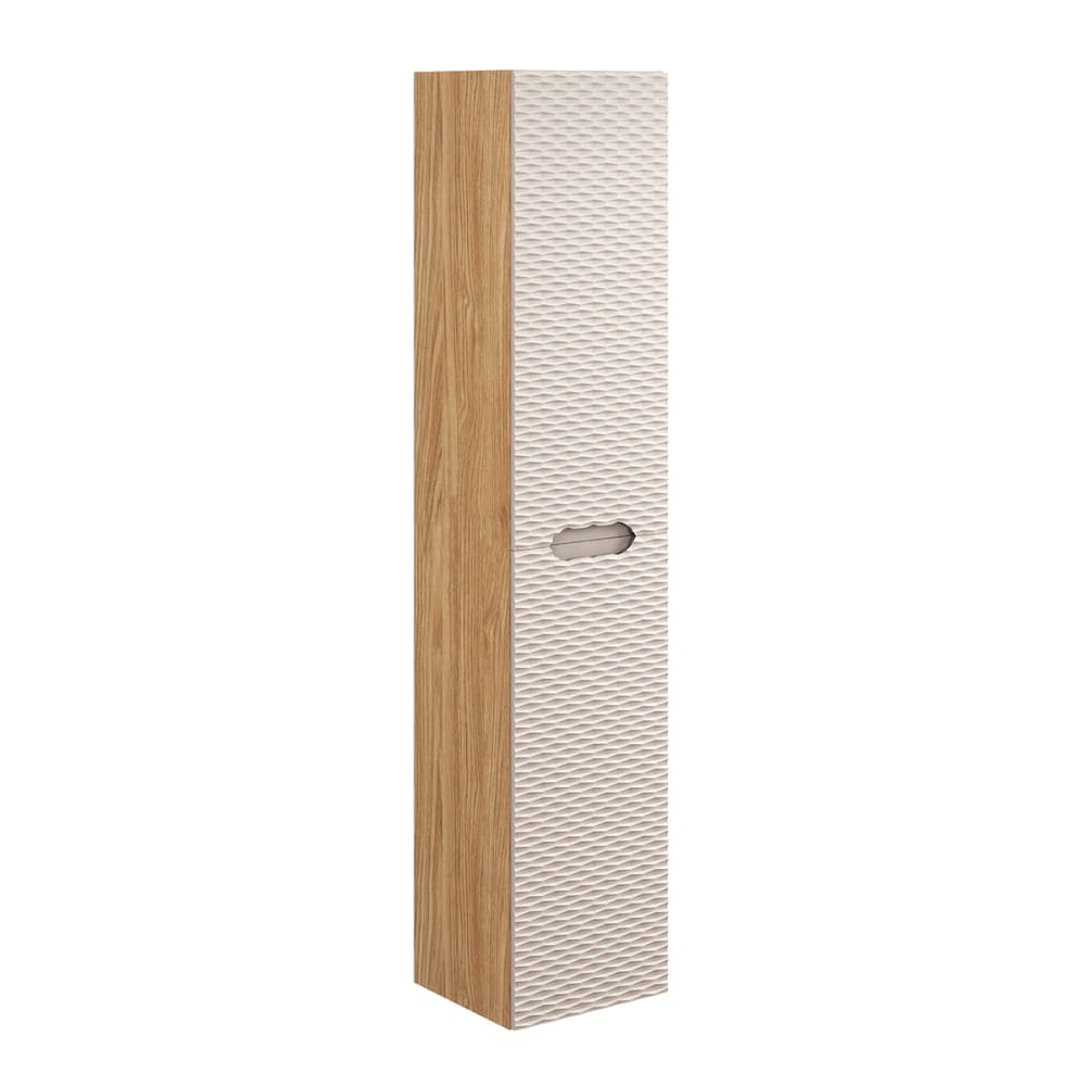 Petits meubles 2-türige Hängesäule Melamin Beige und Holz Beige Spanplatte