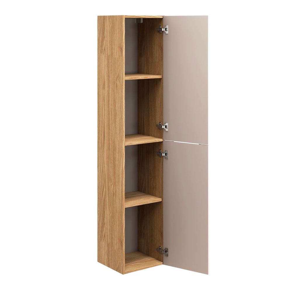 2-türige Hängesäule Melamin Beige und Holz - Maisons Du Monde