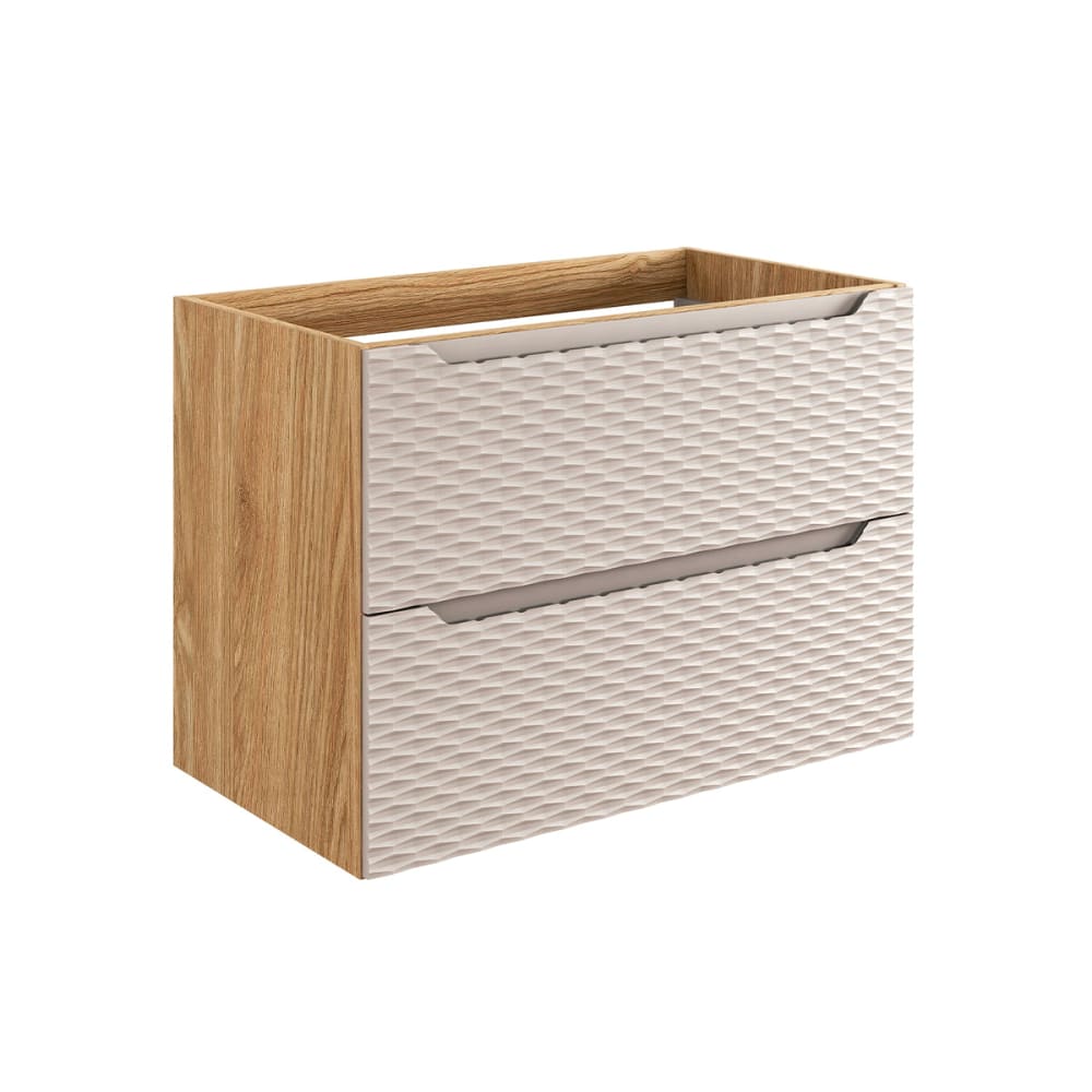 Meuble sous-vasque 80cm panneaux mélaminé et mdf beige
