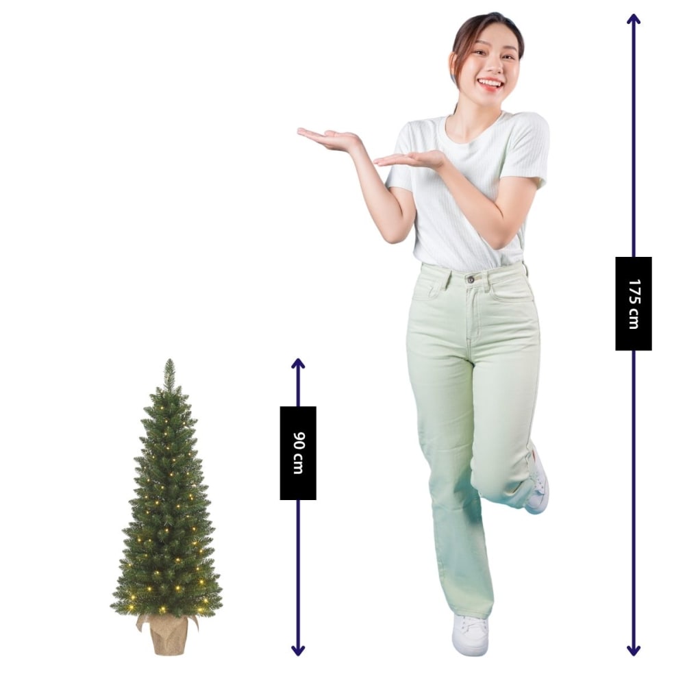 Künstlicher Weihnachtsbaum Gerlos Grün Kunststoff H90xB41xL41cm -