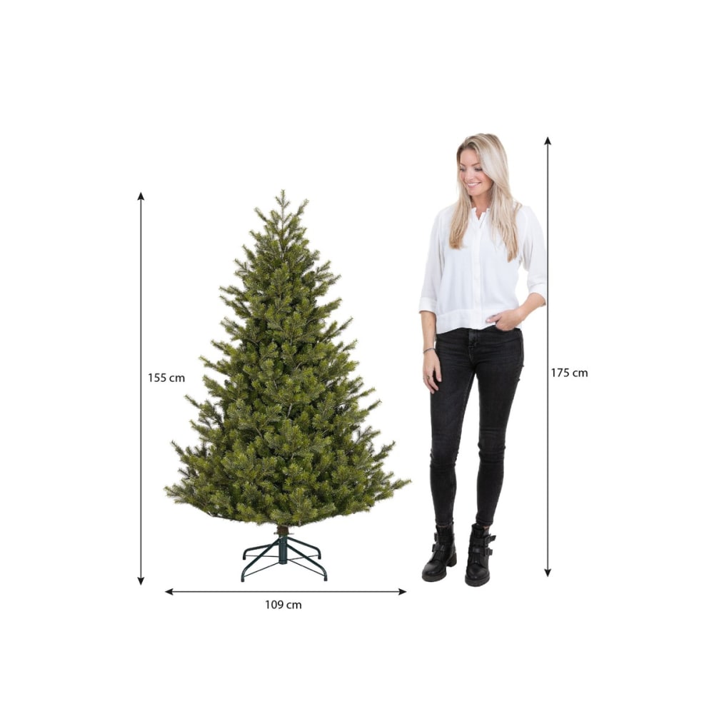 Künstlicher Weihnachtsbaum Clive Grün Kunststoff H155xB109xL109cm