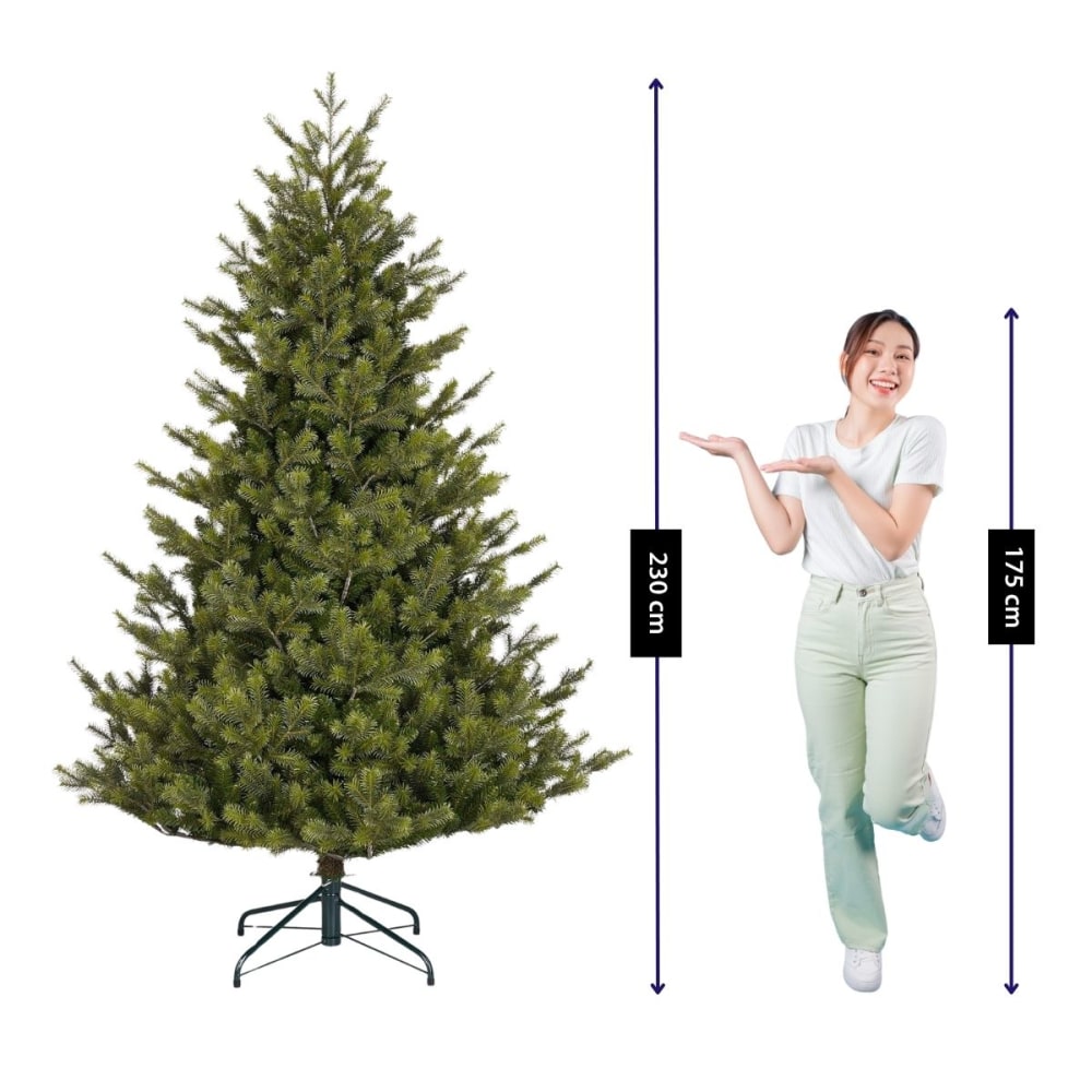 Künstlicher Weihnachtsbaum Clive Grün Kunststoff H230xB147xL147cm