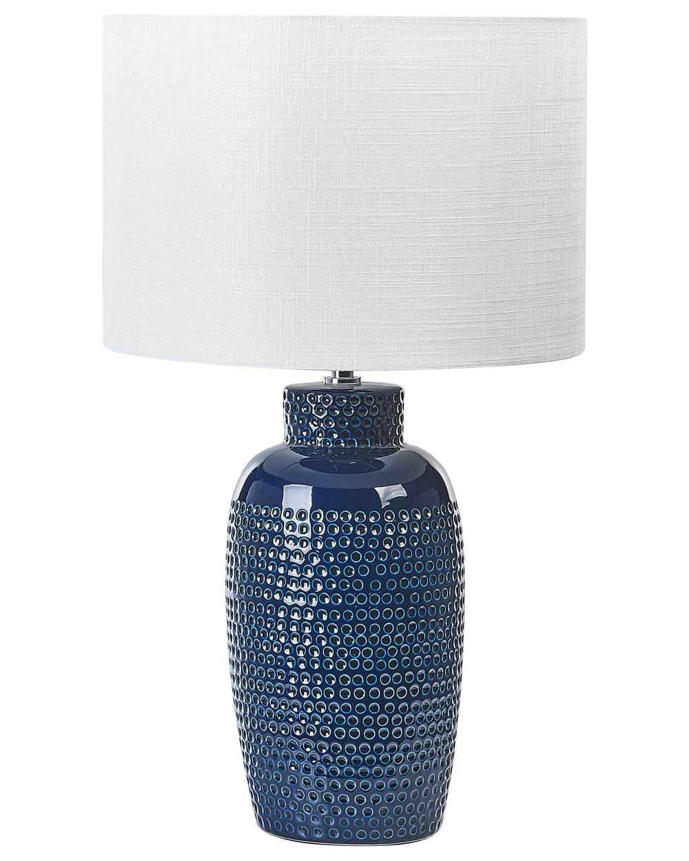 Lampe à poser céramique bleu marine