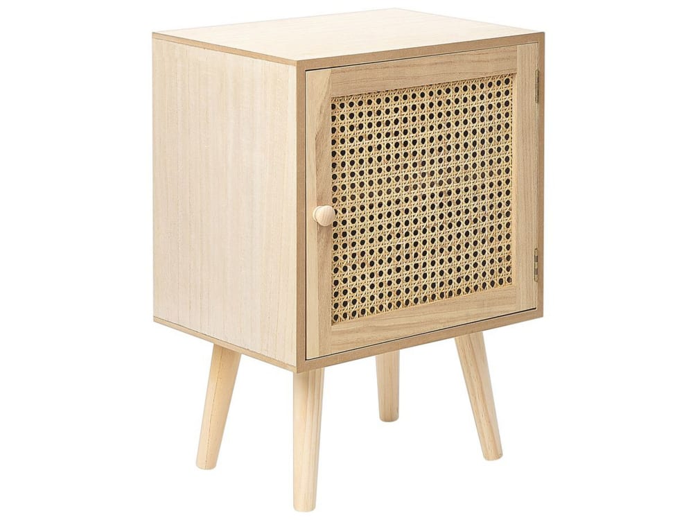 Beliani Nachttisch aus Holzwerkstoff 56cm, braun style landhaus - Spanplatte