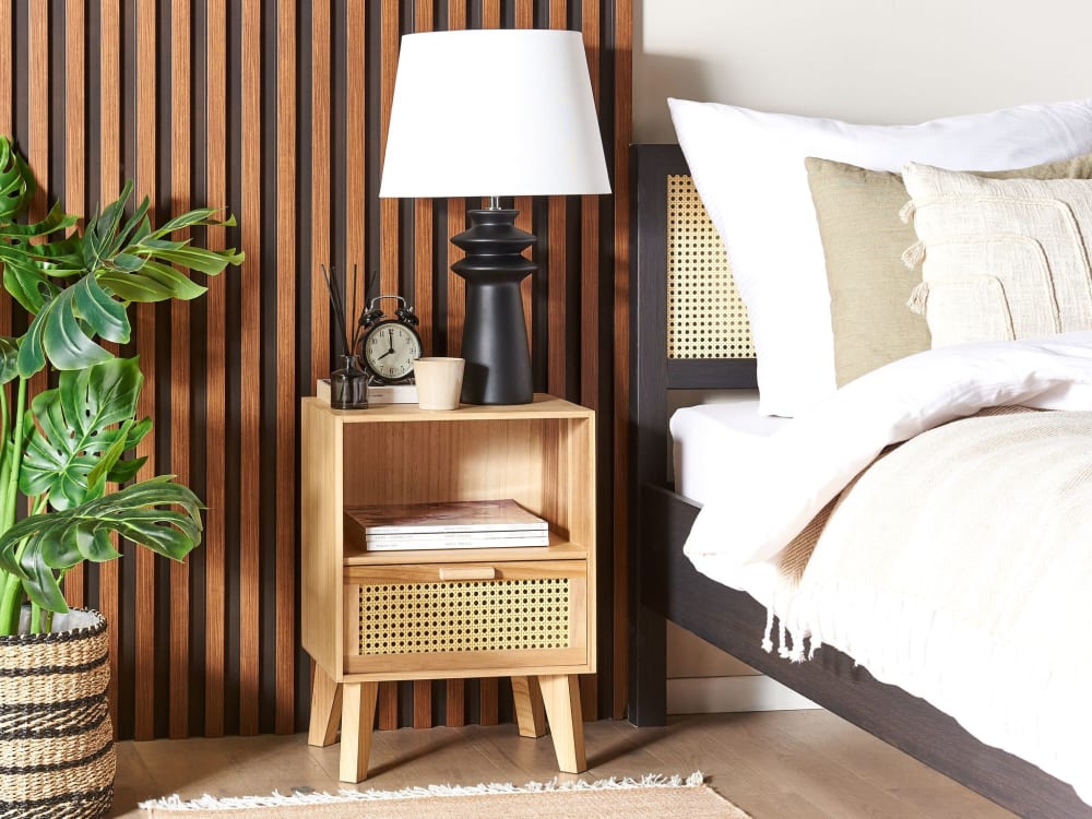 Nachttisch mit 1 Schublade aus Holz 55cm, braun - Maisons Du
