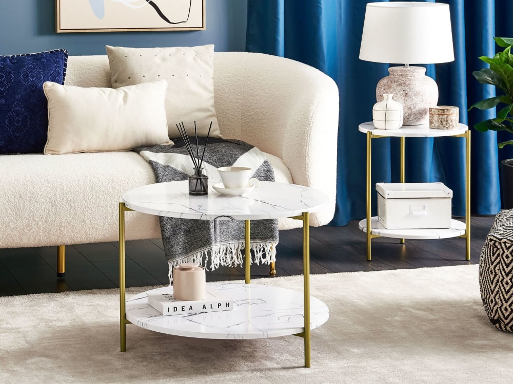 Table basse marbre blanc