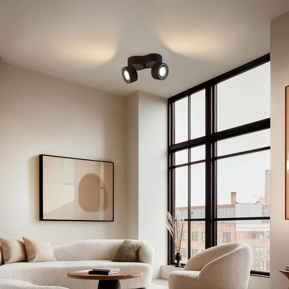 LED Deckenlampe aus Aluminium, schwarz - Maisons Du Monde