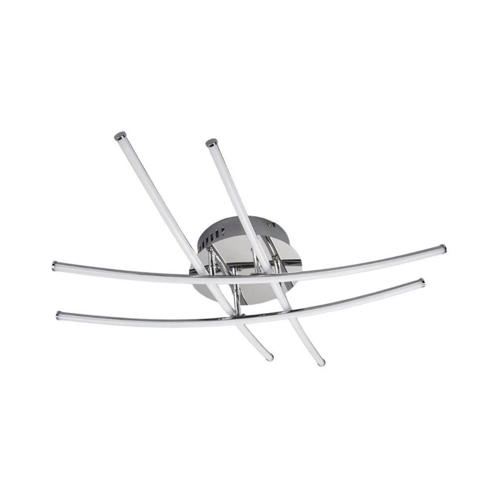 Lindby LED Deckenleuchte aus Metall, chrom style modern Silber Metall