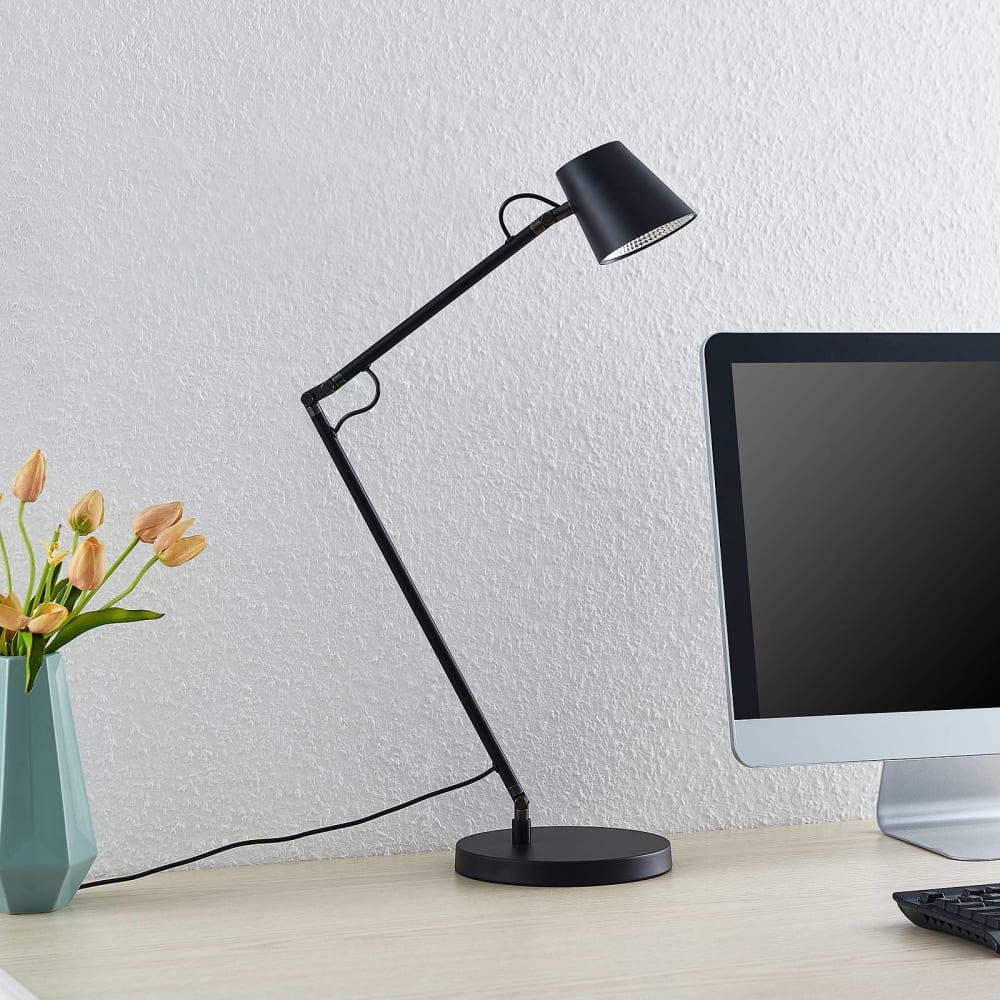 LED Tischlampe aus Metall, schwarz - Maisons Du Monde